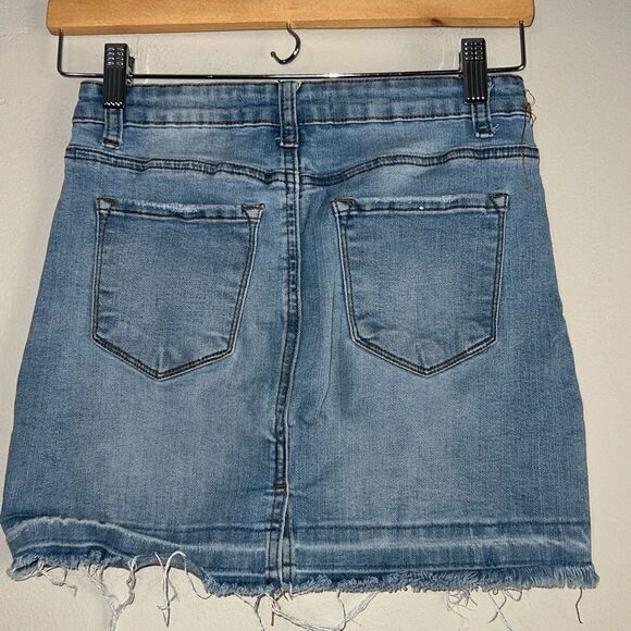 Kancan denim raw edge skirt size 24 - Picture 4 of 5